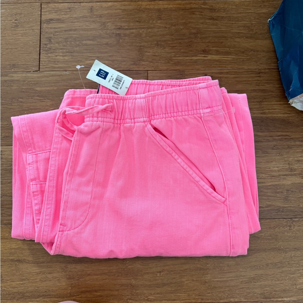 GAP Mid Rise Easy Horseshoe Jeans Neon Pink Denim